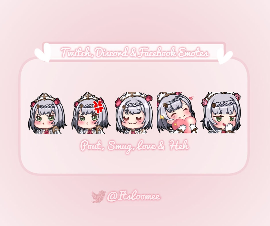 Noelle Genshin Impact Twitch, Facebook & Discord Emotes - Etsy