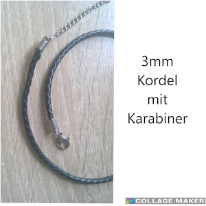 1,5 / 2 / 3 / 4 und 6mm Lederkette, Kautschukkette mit Verschluss, Halsreifen, Lederbänder, Kautschukbänder Bild 10