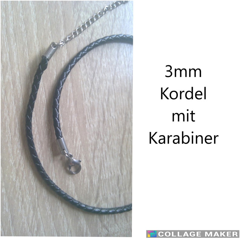 1,5 / 2 / 3 / 4 und 6mm Lederkette, Kautschukkette mit Verschluss, Halsreifen, Lederbänder, Kautschukbänder Bild 10