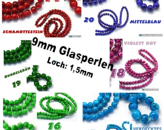 9mm Glasperlen