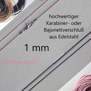 1mm filigrane Lederkette, Lederband, ultra dünn,