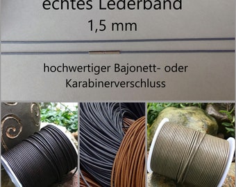 Echt Lederbänder mit hochwertigem Edelstahl Bajonett-Verschluss