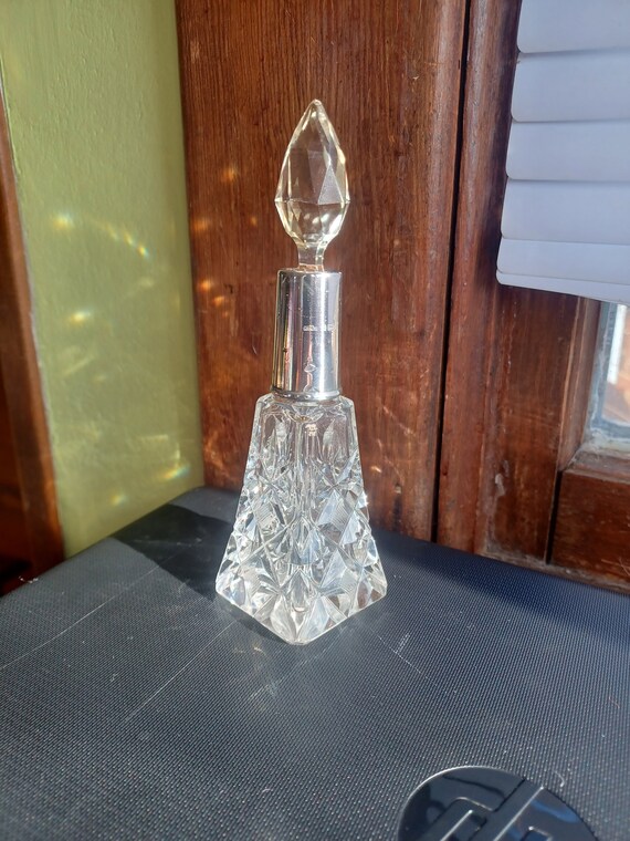 Crystal and sterling perfume bottle - image 6