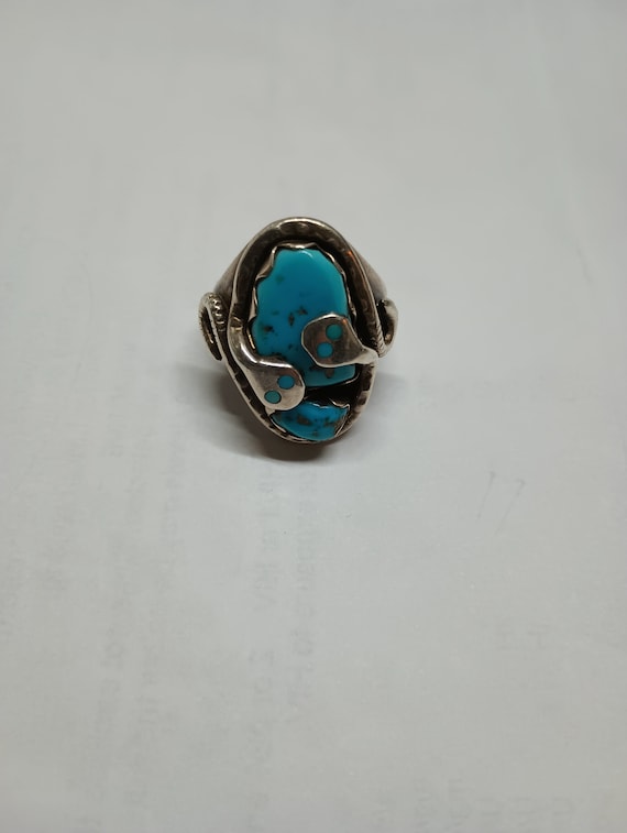 Awesome Vintage Effie C Zuni Sterling and Turquoi… - image 6