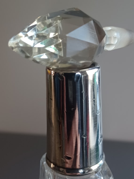 Crystal and sterling perfume bottle - image 5