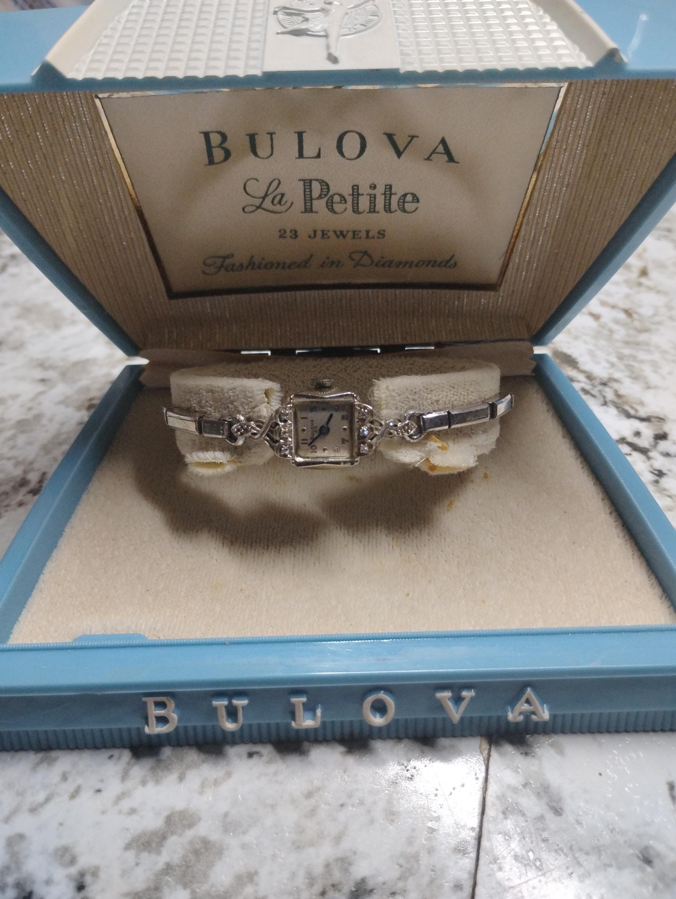 Montre Femme Vintage Bulova Gold Field Avec Diamants - Occasion, état à Vérifier