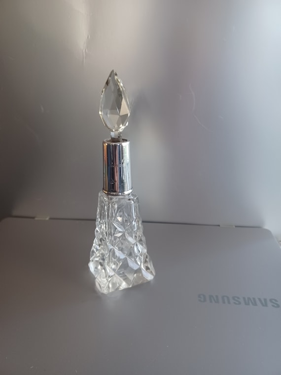Crystal and sterling perfume bottle - image 1