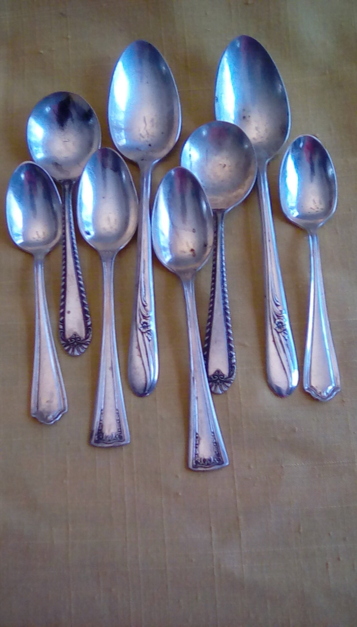Lot of vintage silver plate flatware. Great for crafting. Etsy