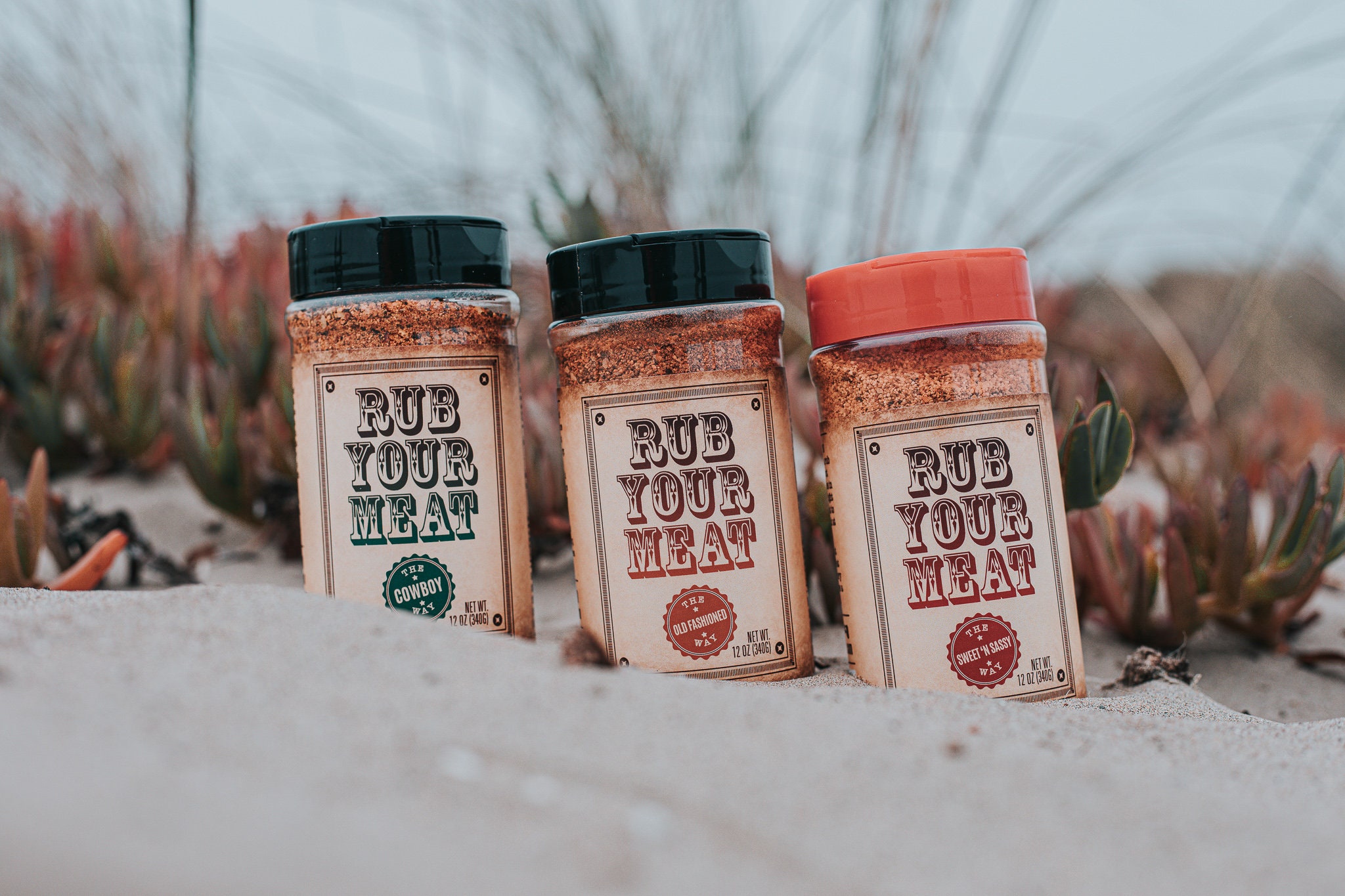 Ultimate BBQ Seasoning Trio - 3 Large Rub Your Meat Bottles