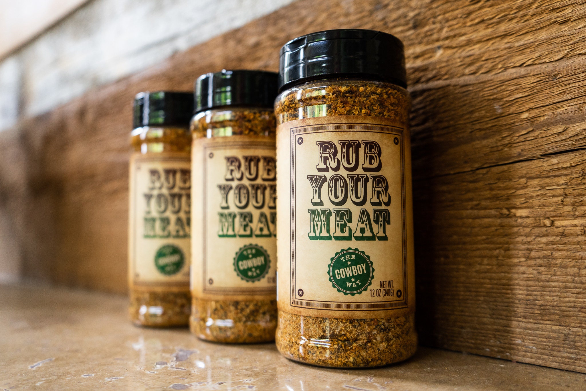Ultimate BBQ Seasoning Trio - 3 Large Rub Your Meat Bottles