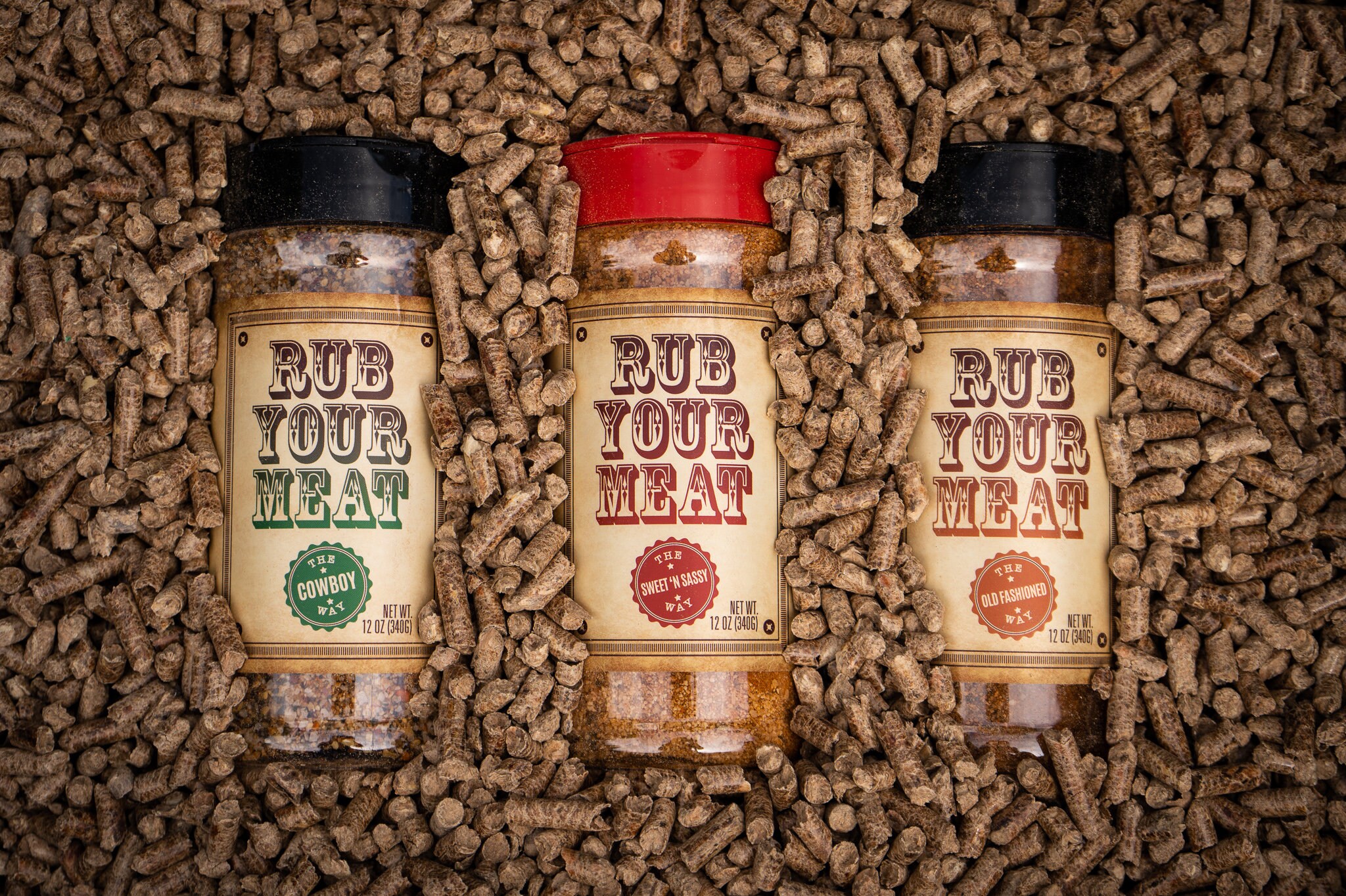 Ultimate BBQ Seasoning Trio - 3 Large Rub Your Meat Bottles