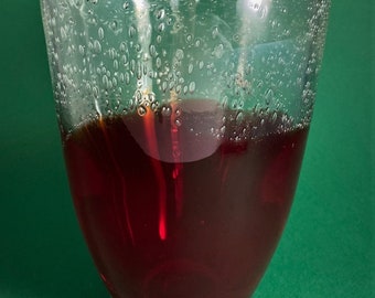 Hand Made Red and Clear Vase