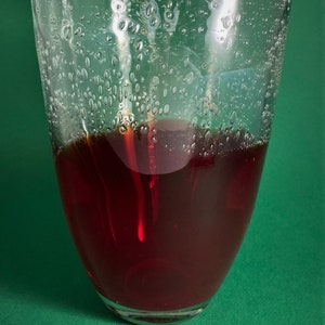 Hand Made Red and Clear Vase