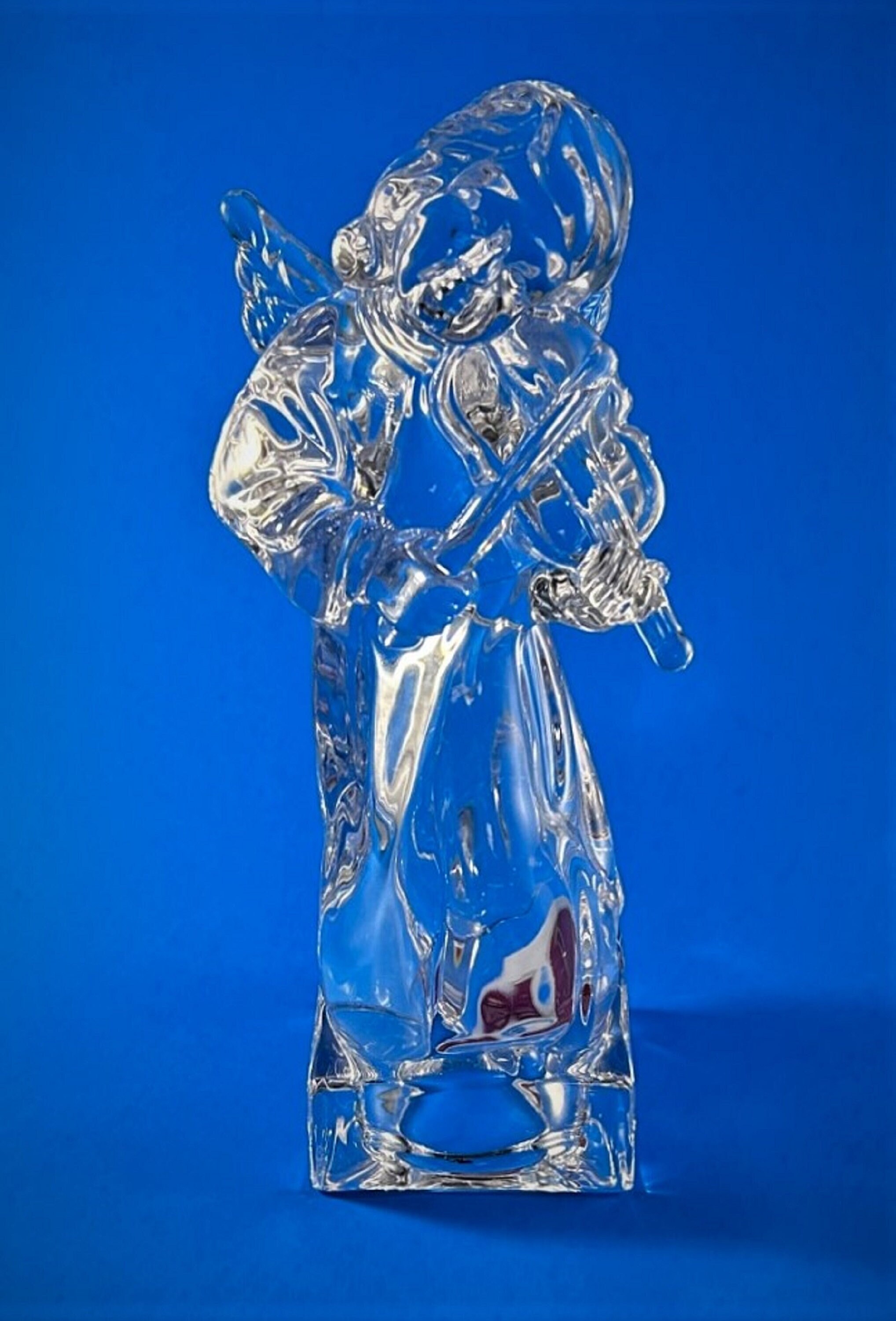 Preciosa Crystal Angel Figurine with Blue Accents Holding Star