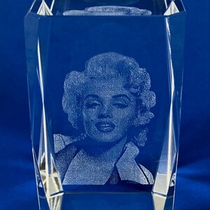 Laser Etched Crystal Marilyn Monroe Sculpture Paperweight - Etsy