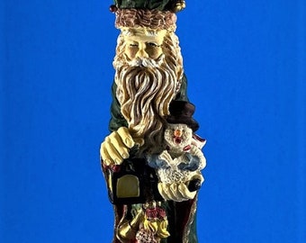 Traditional Hand Painted Poly-Stone Santa