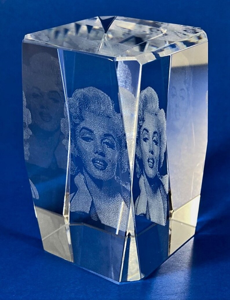 Laser Etched Crystal Marilyn Monroe Sculpture Paperweight - Etsy
