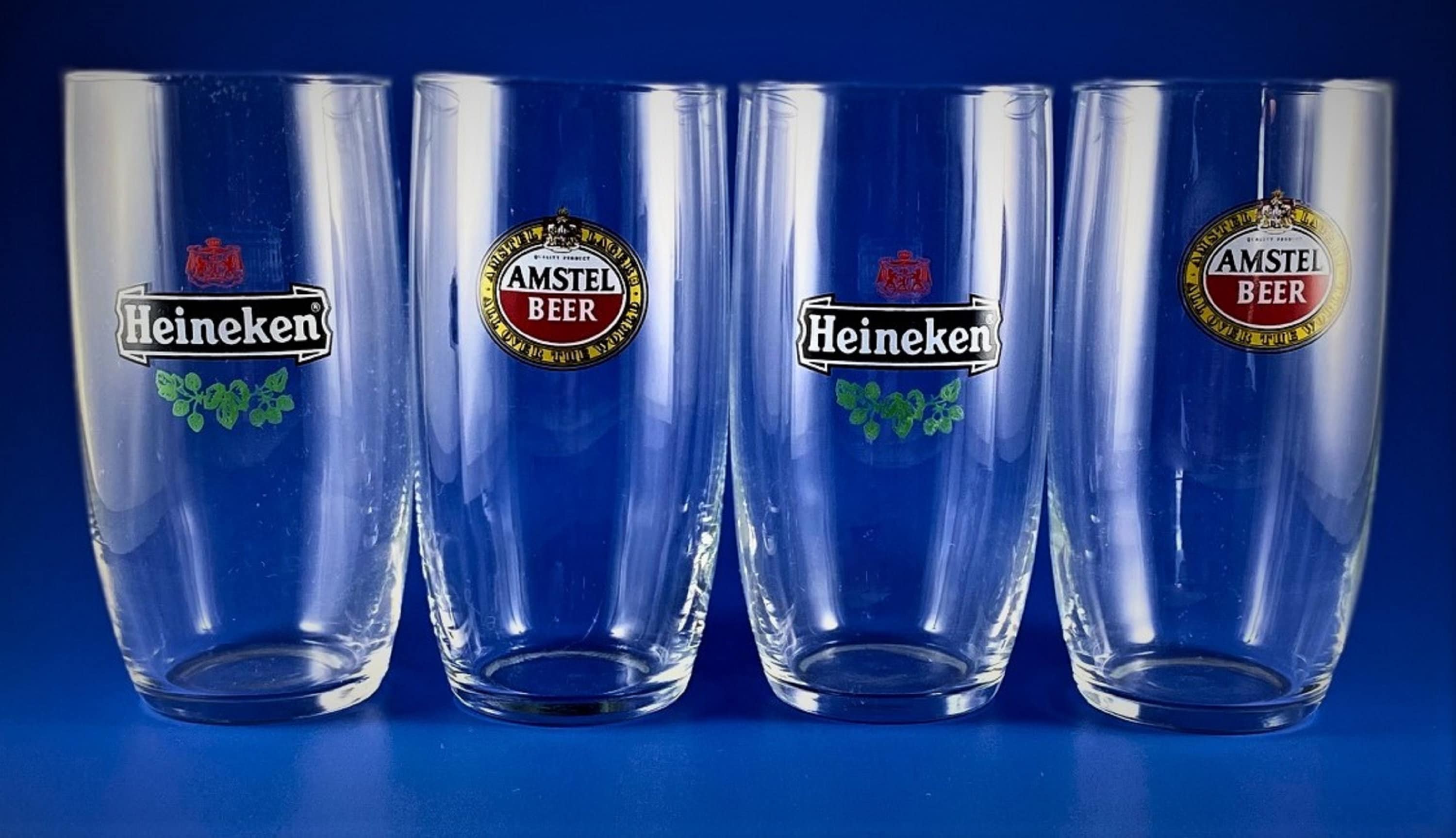 Set of Four Vintage Beer Glasses Etsy
