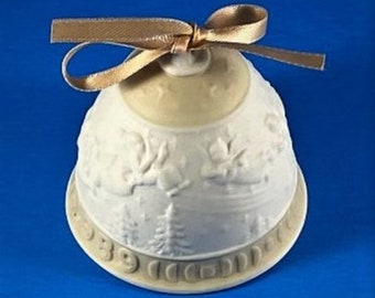 Lladro 1989 Porcelain Christmas Bell