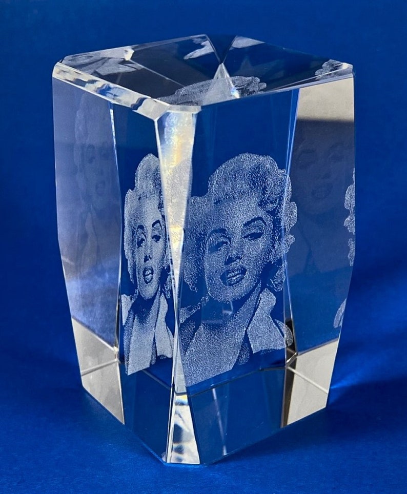 Laser Etched Crystal Marilyn Monroe Sculpture Paperweight - Etsy