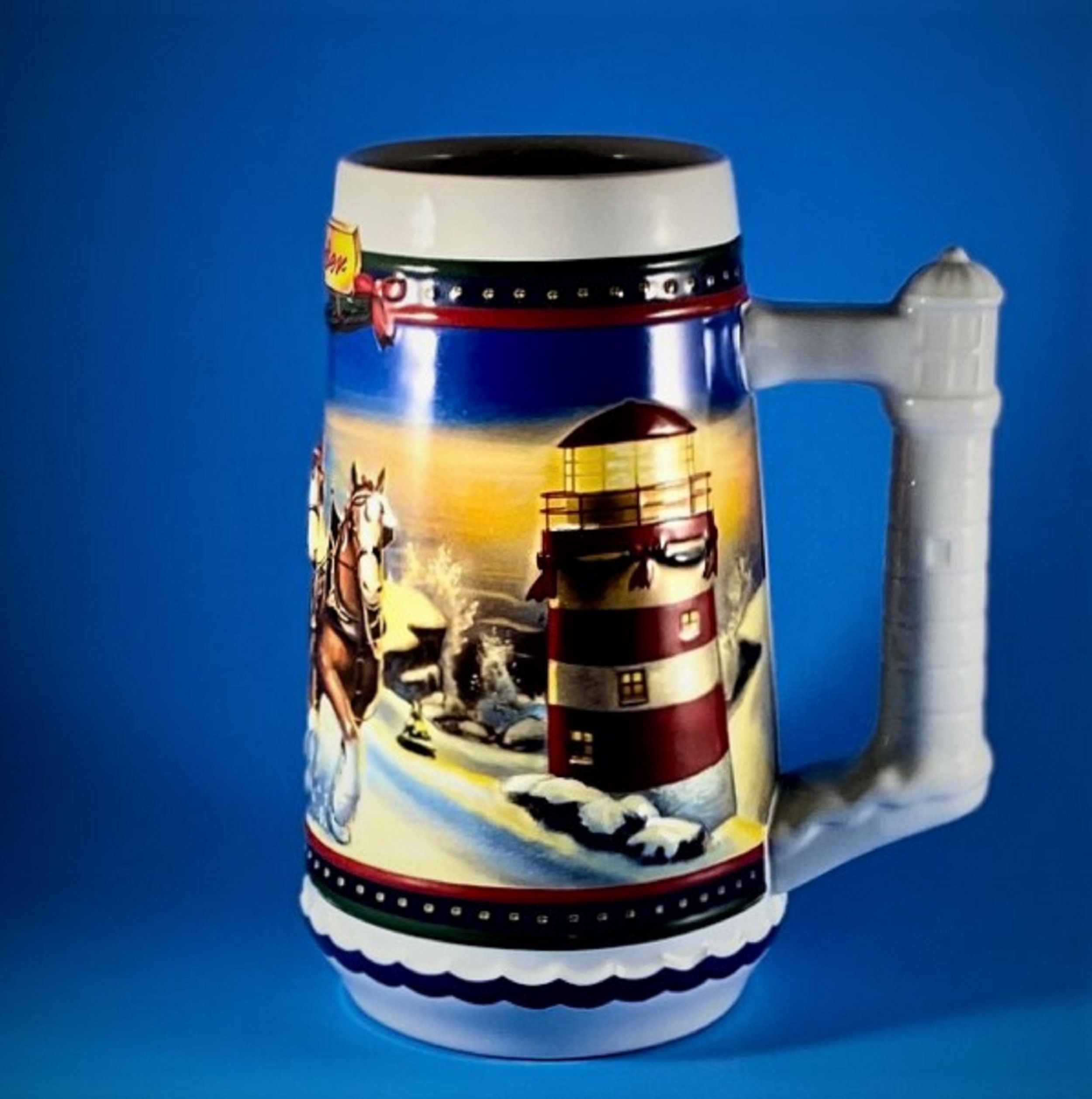 Budweiser Holiday Stein/mug CS529 guiding the Way Home Etsy