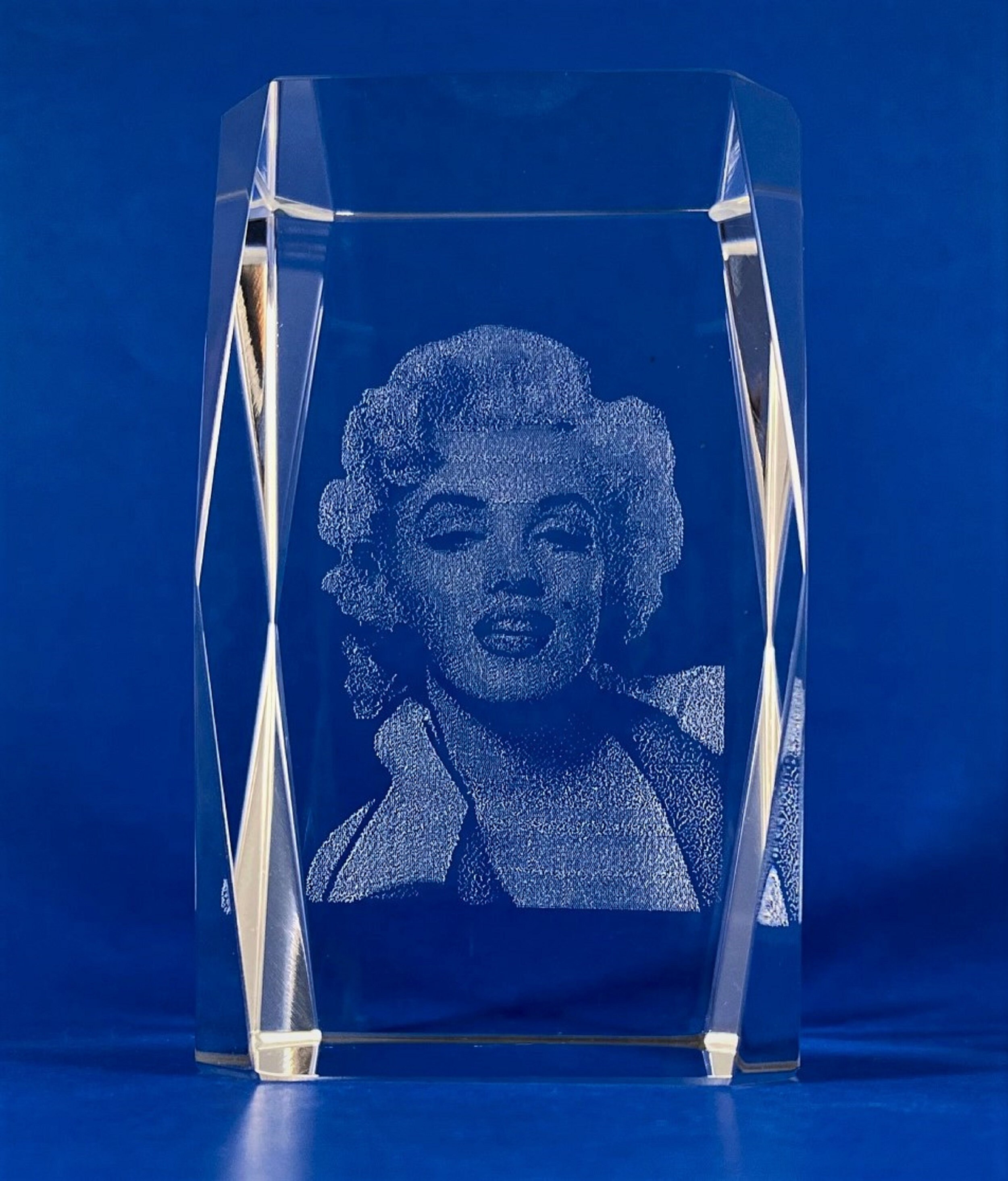 Laser Etched Crystal Marilyn Monroe Sculpture Paperweight - Etsy