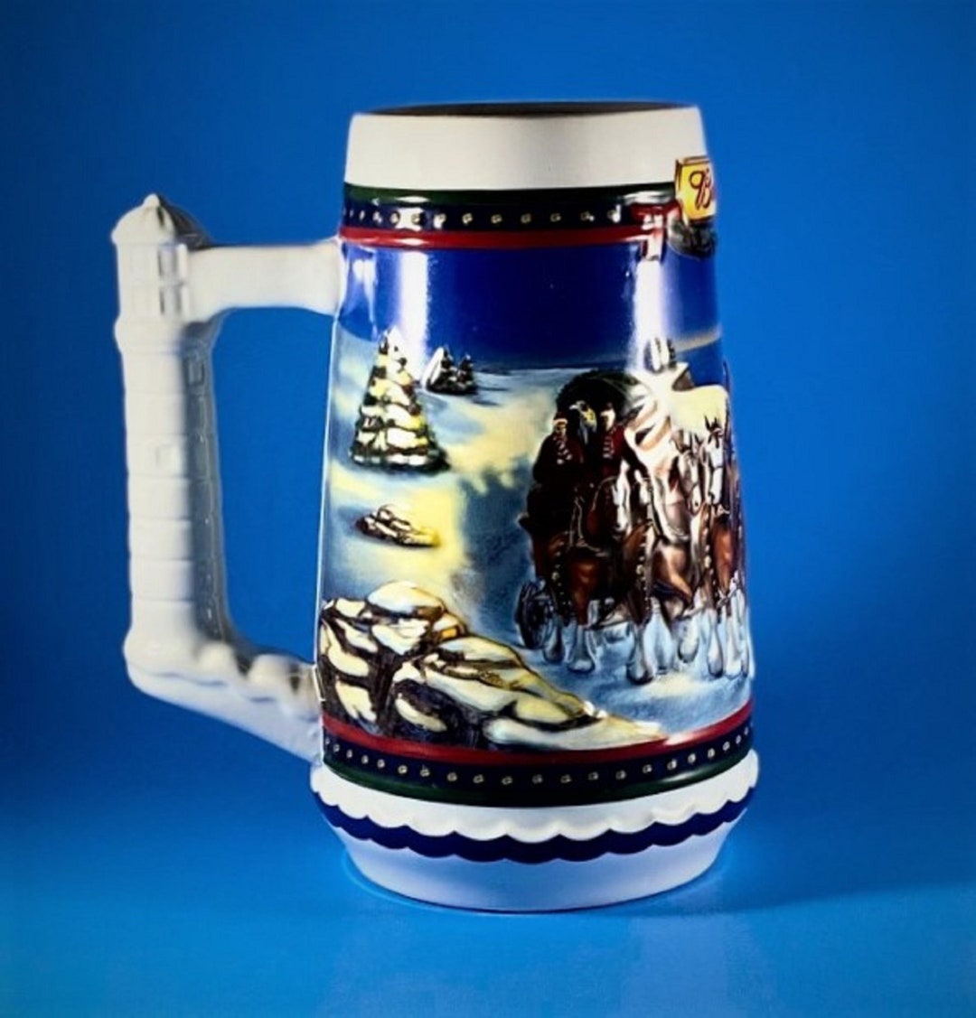 Budweiser Holiday Stein/mug CS529 guiding the Way Home Etsy