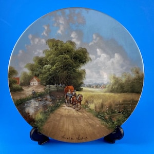 Beautiful, Mint Condition, German Collector Plate from The Bradford Exchange. “Daytrip in the Summertime”.