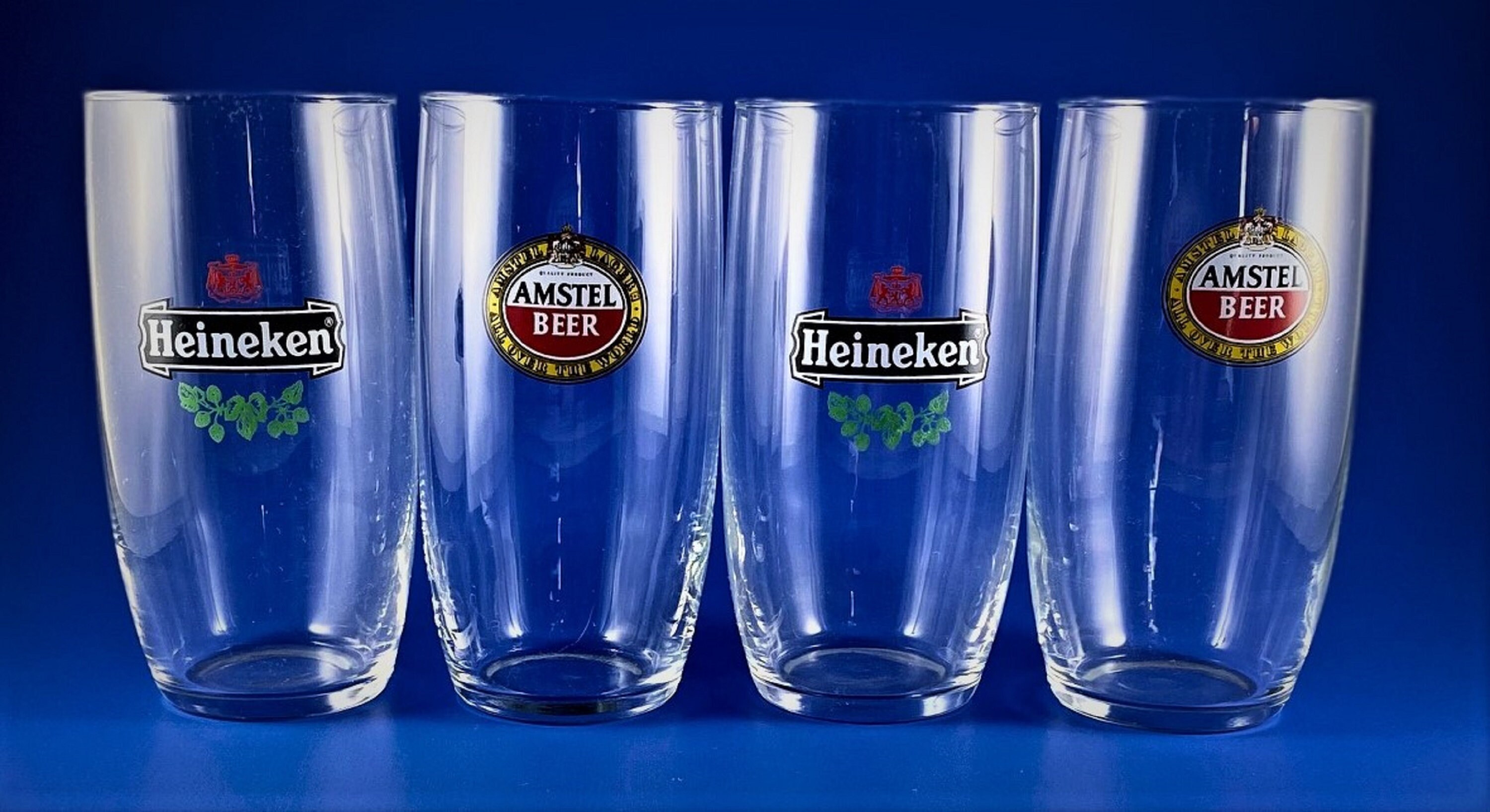 Set of Four Vintage Beer Glasses Etsy