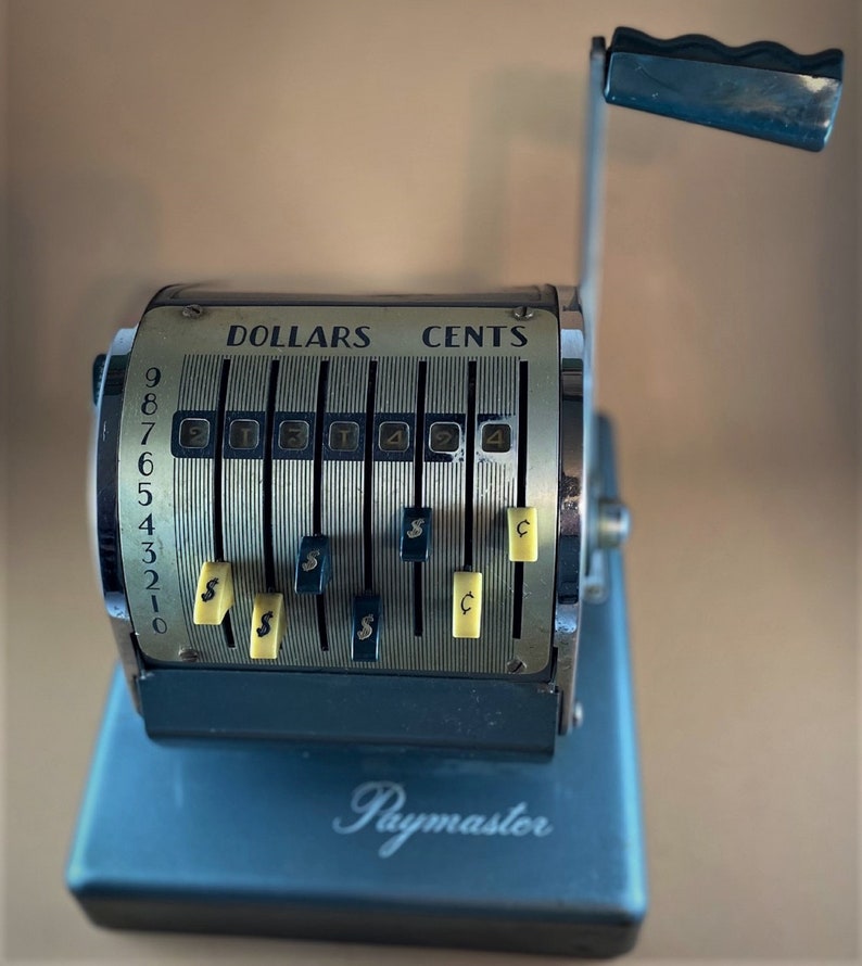 Vintage Paymaster T550 Check Writer Machine Etsy