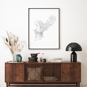 Philadelphia map, Building Height Map, Pennsylvania gifts, home office decor for men, Philadelphia map wall art, home decor for living room