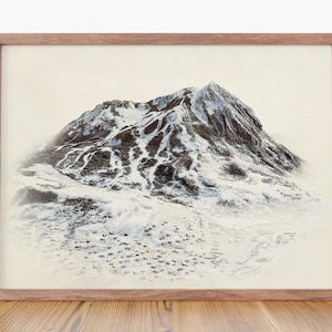Stampa artistica della mappa della stazione sciistica di Crested Butte: Colorado Mountain Decor