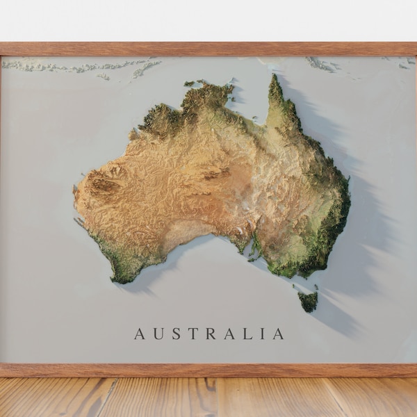 Australia Map Wall Art Etsy