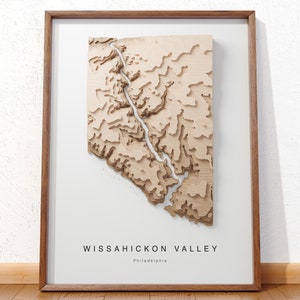 Wissahickon Map | Topo Map Poster | Wissahickon Valley Park Map | Modern Map | Wall Art | Home Decor