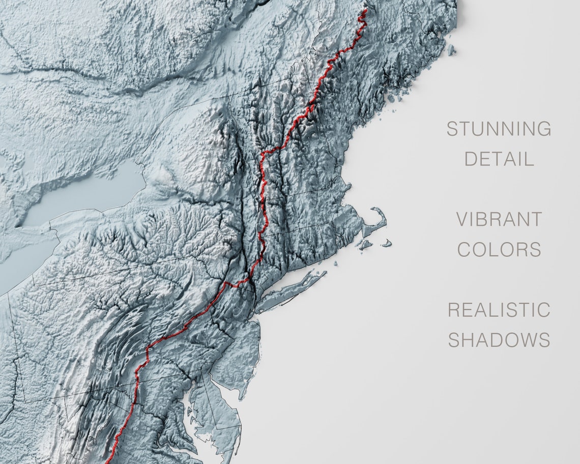 Appalachian Trail Map Art Topographic Map Art Appalachian Etsy Il 1140xN.3426546447 1inr 