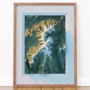 Mount Washington Topographic Art Print: New Hampshire Hiking Gift
