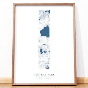 Central Park Poster, Central Park Print, Topographic Map, Minimalist Map, New York City Map, Home Decor, Mens Office Art, New York City Park