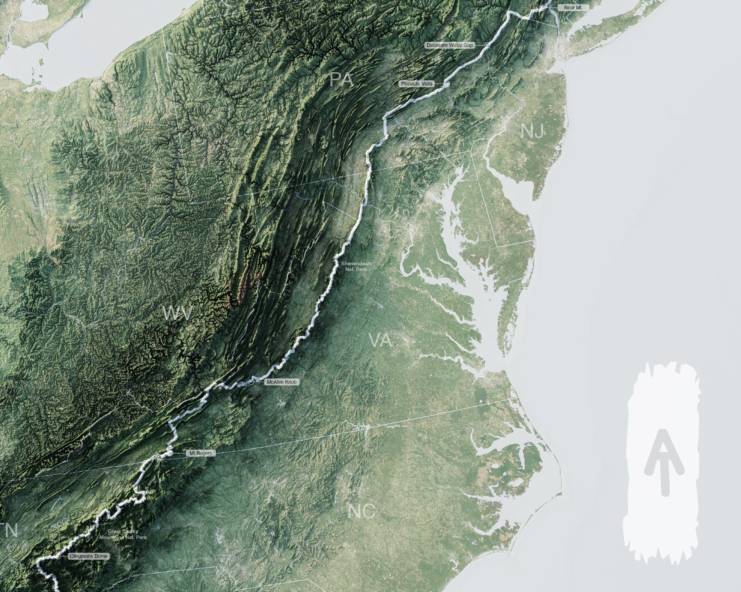 Appalachian Trail Map Art Topographic Map Art Appalachian Trail Gifts Il Fullxfull.4576745388 Ax27 