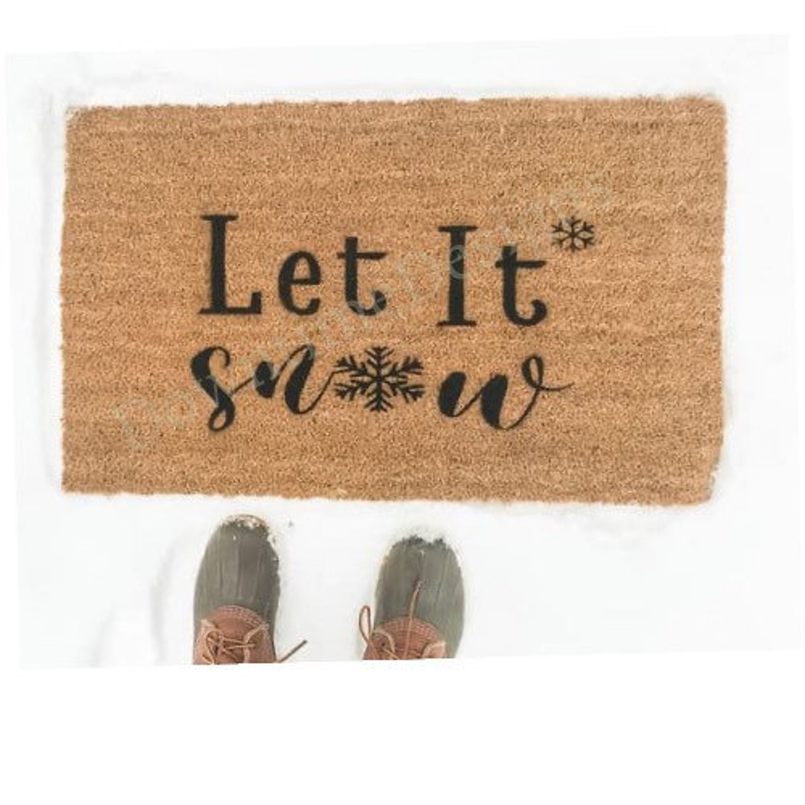 Let It Snow Doormat snow Doormat gifts for Her gifts for Etsy