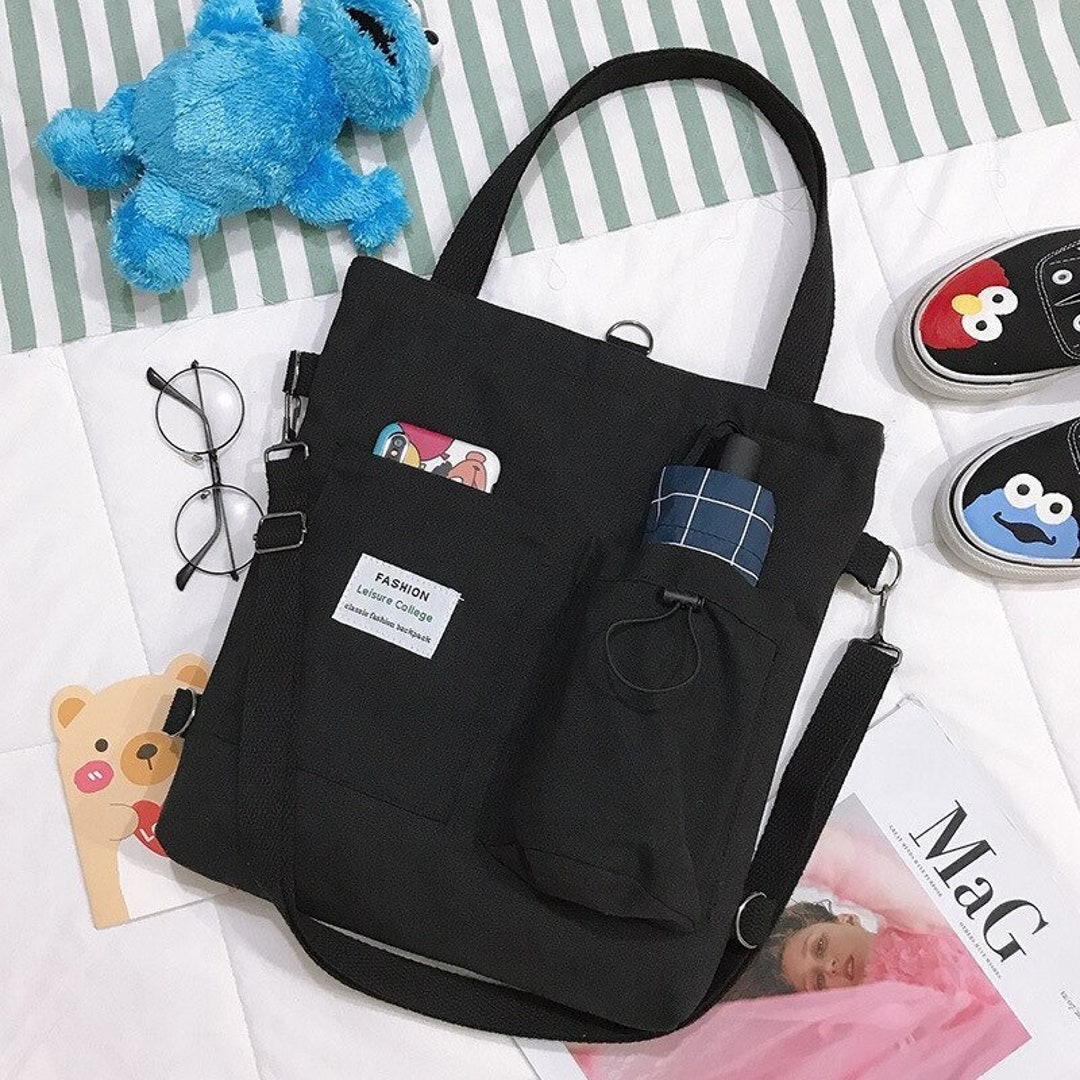 Japanese Original Multi-pocket Tote Bag Simple and Versatile - Etsy