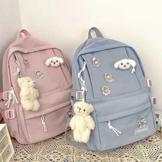 Cute Backpack Women Nylon Backpack Waterproof Schoolbag for - Etsy