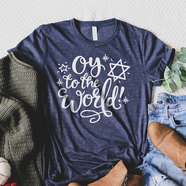 Hanukkah Shirt, Oy To The World, New Year Gift, Hanukkah Gift, Hanukkah Lights, Hanukkah Shirt, Jewish Gift, Jewish Day