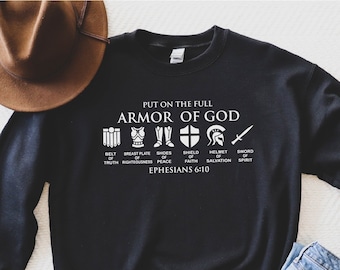 Armor Of God, Christian Sweatshirt, Faith Sweatshirt, Love Like Jesus, Gift for Her, Gift for Him, Gift for Mom, Gift for Dad
