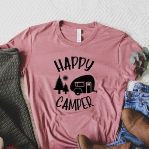 Camping Shirt, Happy Glamper Shirt, Happy Camper Hoodie, Happy Camper Shirt, Unisex Graphic Tee