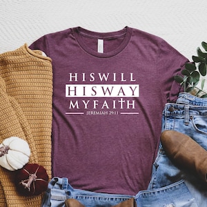 Il fera sa volonté ma foi, T-shirt unisexe à manches courtes en jersey, T-shirt Keeping Faith, T-shirt chrétien, T-shirt unisexe