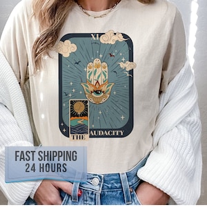 The Audacity Tshirt, Tarot Cards Tshirt, Tarot Card Deck Shirt, The Audacity Tarot Tshirt, Gift for Her, Girlfriend Gift, Best Friend Gift