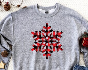 FRCOLT Women Merry Christmas Snowflake Printed Tops Hooded Sheath Long Sweatshirt