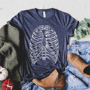 Skeleton Chest Halloween Shirt, Halloween T-Shirt, Skeleton Halloween Shirt, Halloween Man Shirt