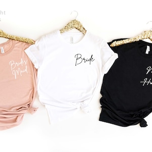 Bridesmaids Shirt, Bridesmaid Custom Shirts, Maid of Honor Shirt, Bridesmaid Gift, Bridesmaid Getting Ready Outfit, Wedding Shirt