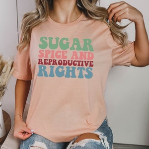 Sugar Spice and Reproductive Rights Tshirt, Feminist Shirt, Womens Rights Gift, Liberal Feminist Shirt, Gift for Women, Human Rights Shirt